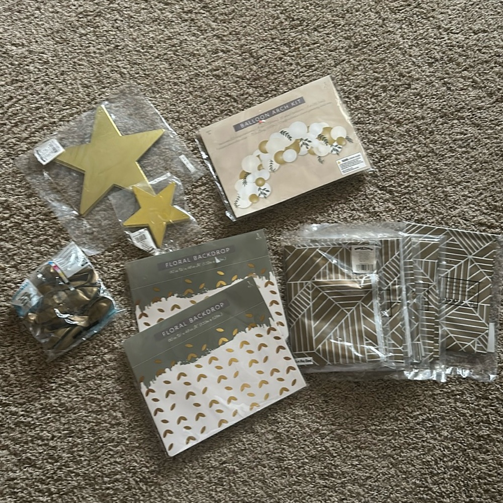 Gold party decorations full set in includes everything